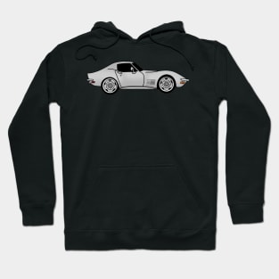 Silver or Gray C3 Corvette Hoodie